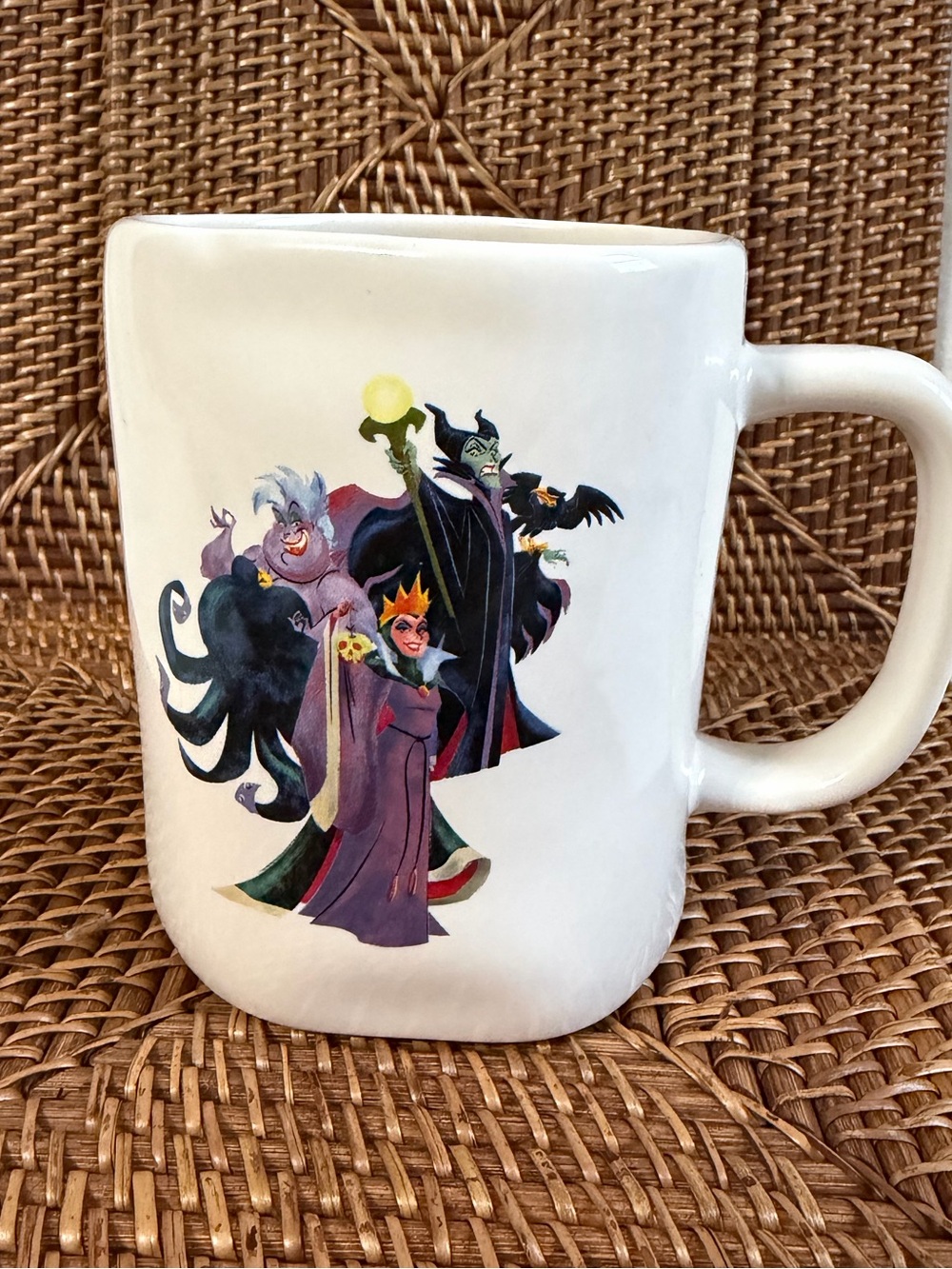 Raw Dunn Disney Villains ceramic coffee mug.